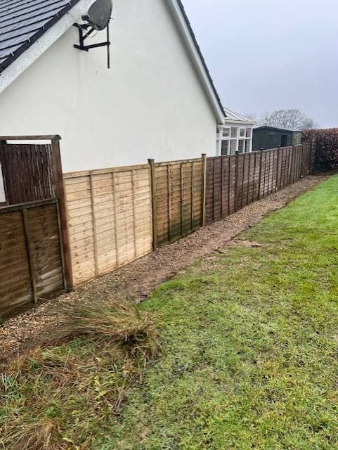 Garden fencing installation by Gilbert And Son Fencing, North Devon